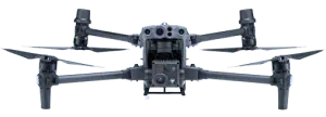 Front view of a DJI Matrice 30T drone with unfolded arms