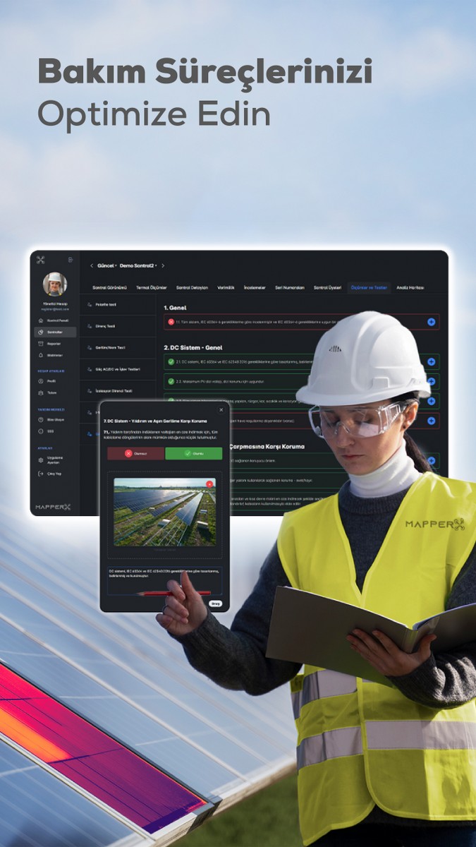 GES Denetim ve Muayene Yapay Zeka Yazılımı MapperX 5 ges bakim sureclerinizi optimize edin@2x