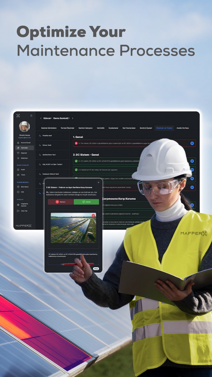 Solar Power Plant Inspection and AI Software MapperX 5 optimize your maintenance processes@2x