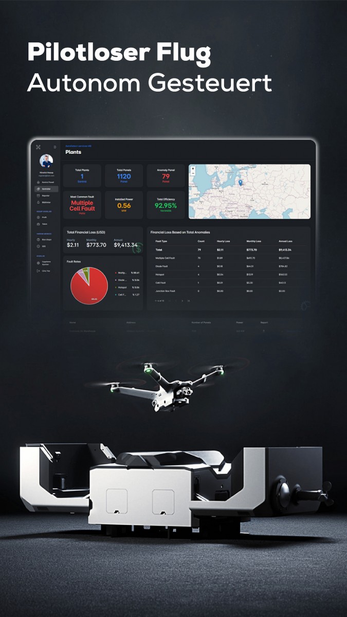 Inspektions- und KI-Software für Solarparks MapperX 6 pilotloser flug autonom gesteuert@2x